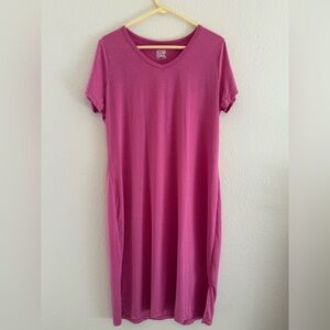 32 Degrees Pink Short Sleeve Women’s Cool T-Shirt Dress
